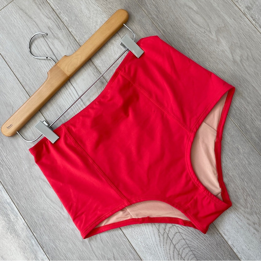 J. Crew Bikini Bottoms NWT high waisted retro Red (small) beach summer colorful